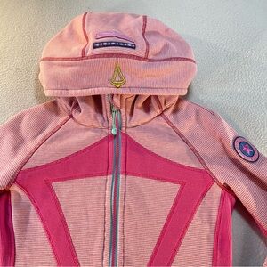 Ivivva Girls Shine On Shine Bright Scuba Style Full Zip Hoodie Size 12